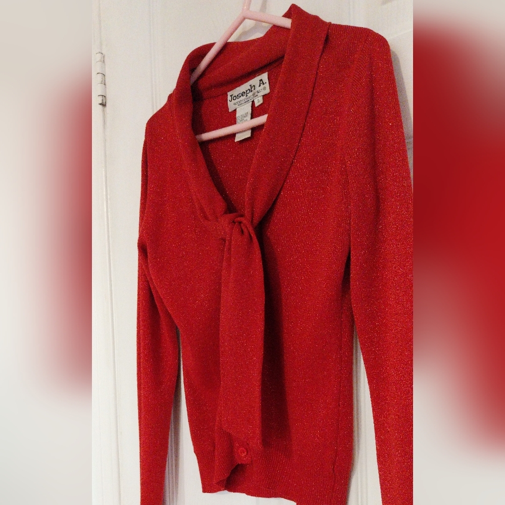 🌹🎈Chic Red 80% silk Knit Top - Picture 10 of 11